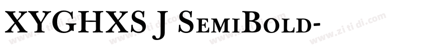 XYGHXS J SemiBold字体转换